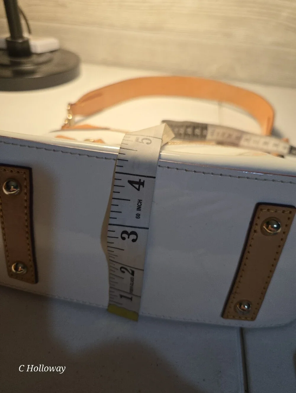 Dooney & Bourke White Patent Leather Small Hobo Bag